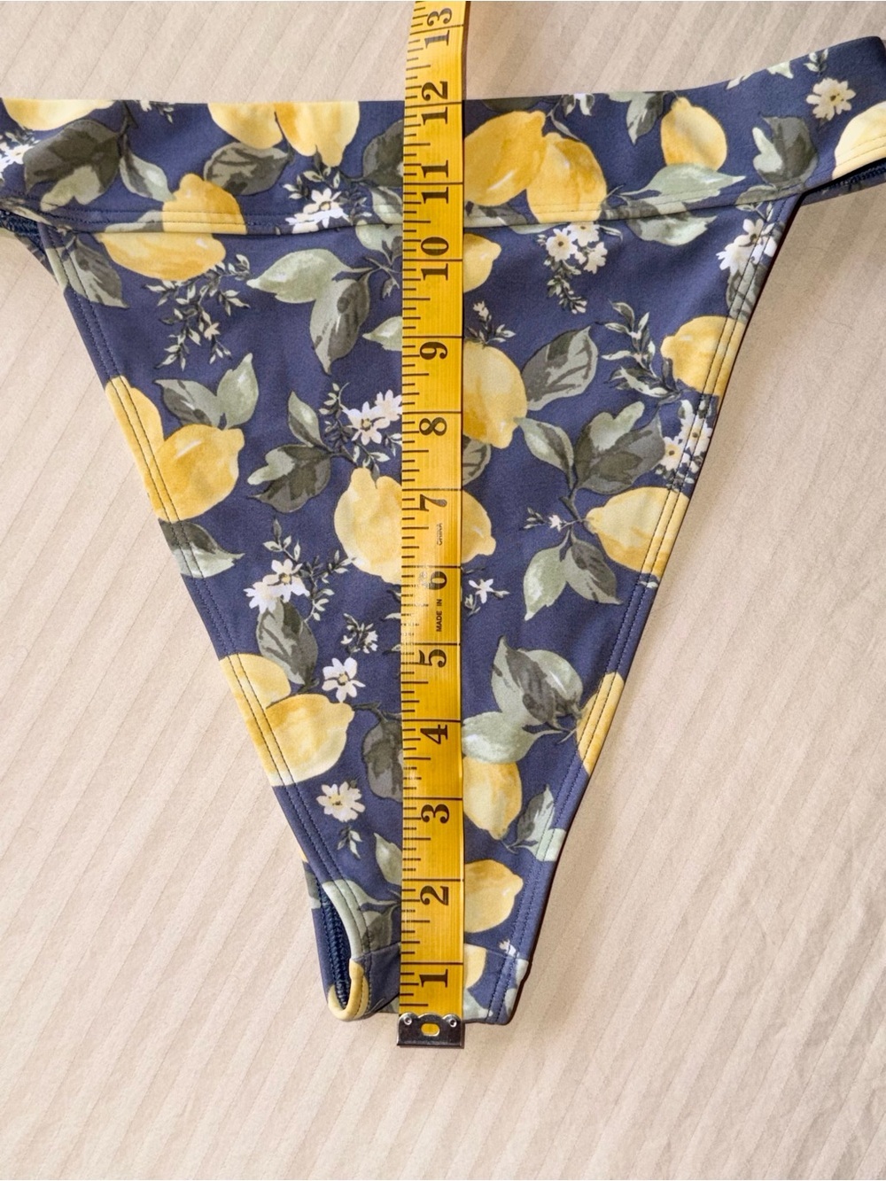 Abercrombie & Fitch High-Waist Lemon Print Bikini Bottoms size Small - Picture 7 of 11